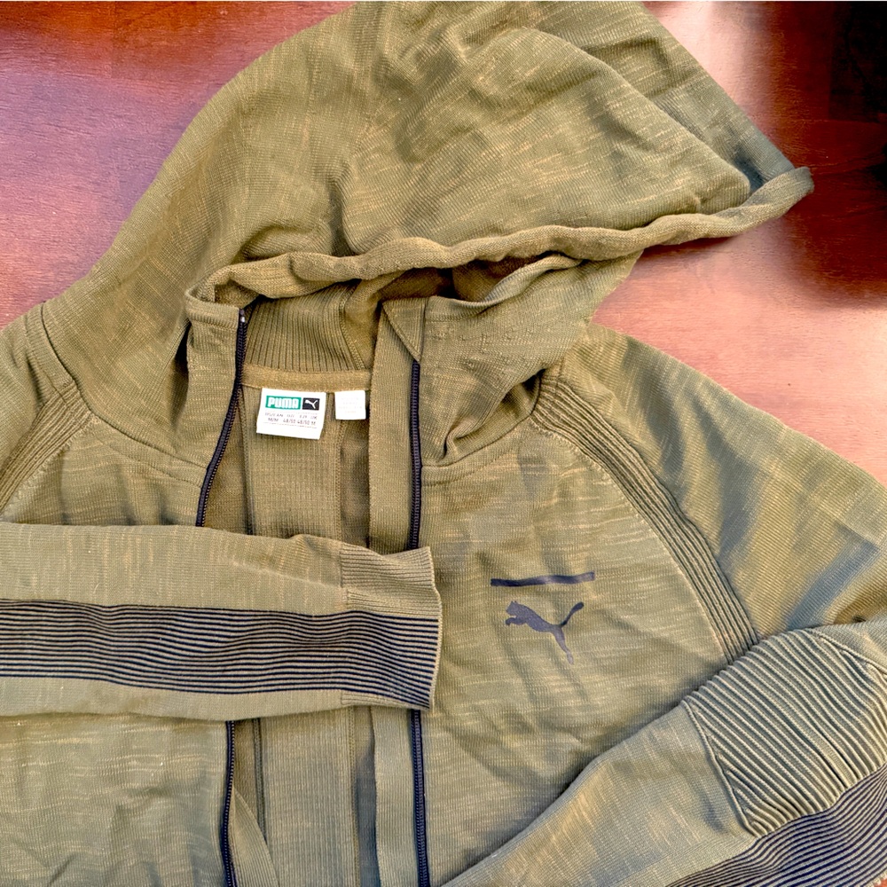 Green Puma Full Zip Hoodie